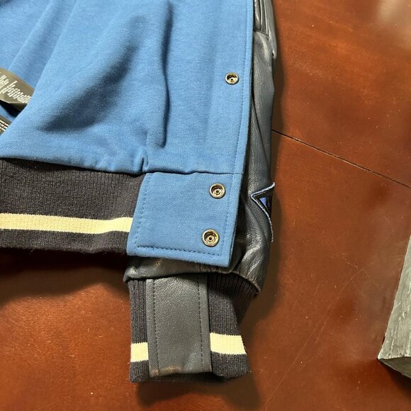 COACH Leather/Cotton Logo Patch Varsity Jacket - Picture 13 of 14